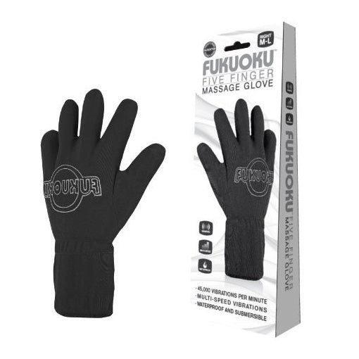 Fukuoku Vibrating Five Finger Massage Glove Left Hand