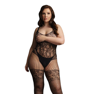 Shots Toys Le Desir Black Lace and Fishnet Bodystocking